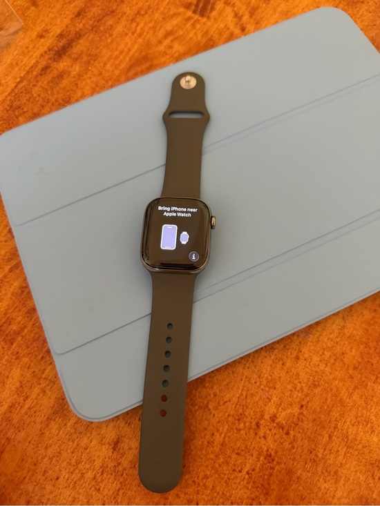 Apple Other - Apple Watch with Dark blue Sport Band and silver titanium Case